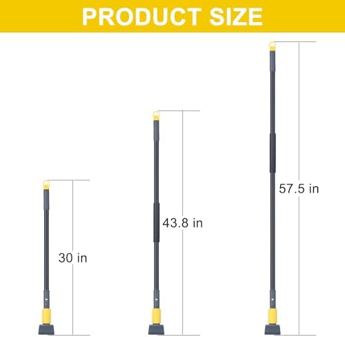 KeFanta Yellow Clamp Mop Handle Durable Easy to Install