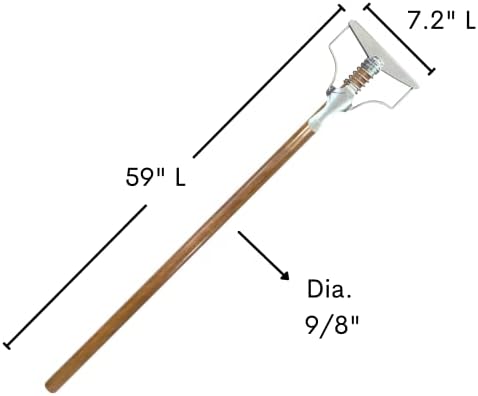 59-inch Industrial Mop Steel Head with Wooden Handle
