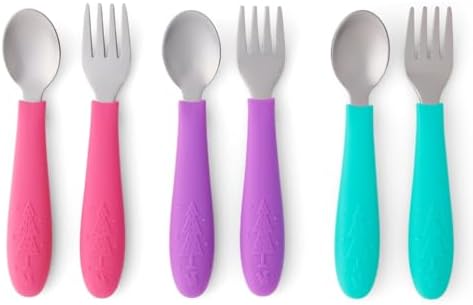 Elk and Friends Kids Flatware Set with Silicone Handle