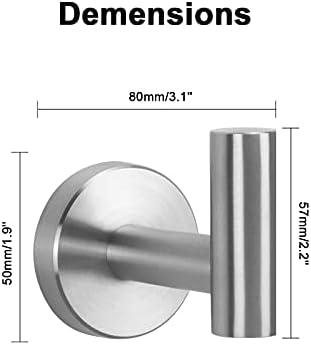 NearMoon Bath Towel Hooks - Stainless Steel Robe Hook