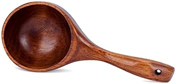 Portable Solid Wood Thickened Spoon for Kitchen Bathroom Solid Feeding