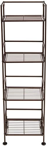 Stylish 4-Tier Iron Shelf for Bathrooms