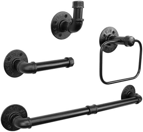 4-Piece Show-Stopper Towel Ring Kit for Bathroom Wall Mount