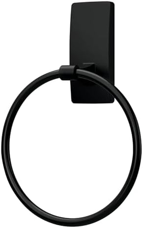 Stylish Matte Black Towel Holder No Tool Needed Rust-Resistant 5lbs Capacity