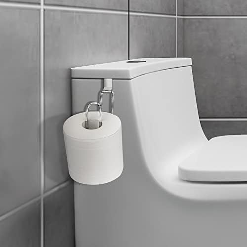 Bathth Bathroom Enhancer Chic Design Space-Saving Toilet Paper Holder Chrome