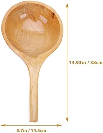 Solid-Wood Watering Scoop for Gardening and Picnic Use