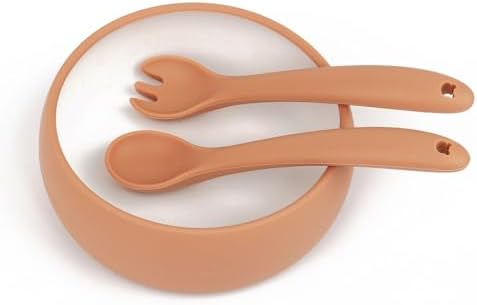 8-Piece Silicone Toddler Fork and Spoon Set for Self-Feeding