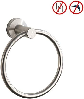 Stainless Steel Towel Ring Brushed Nickel Bathroom Towel Holder Durable Rust-Resistant