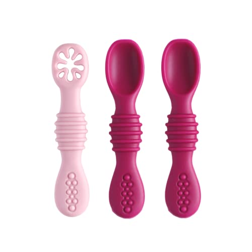 Perfect Baby Silicone Spoons Set of 3 Fuchsia