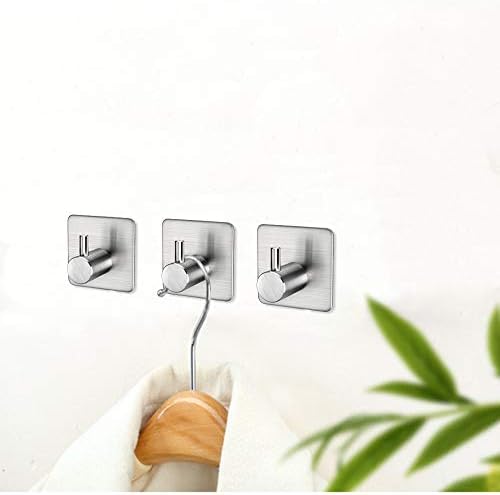 Fotosnow Heavy Duty Adhesive Hooks 4-Packs Stainless Steel