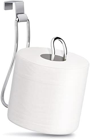 Bathth Bathroom Enhancer Chic Design Space-Saving Toilet Paper Holder Chrome