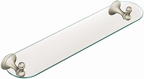 Sleek Candlestick-Shaped Glass Vanity Shelf