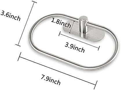Stainless Steel Towel Ring Stick-On No Drilling Modern Bathroom Design