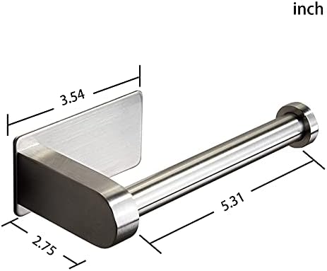 Stainless Steel Toilet Paper Holder - No Drilling Required