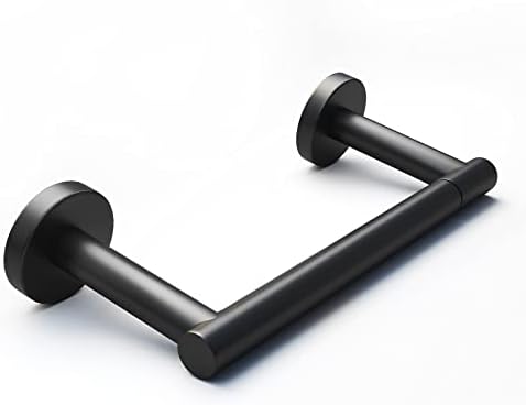 Sturdy Black Toilet Paper Holder Wall-Mounted Organizer