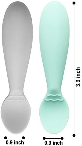 PandaEar 4-Pack BPA-Free Spoons Soft Silicone Ergonomic Self-Feeding