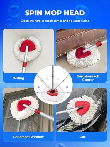 4-Pack of Microfiber Mop Heads for O-Cedar EasyWring Mops