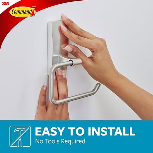 Command Toilet Paper Holder Satin Nickel Rust Water-Resistant