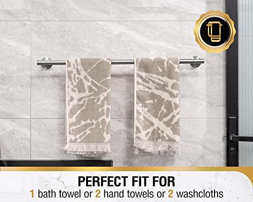HITSLAM Brushed Nickel 257-Inch Wall-Mounted Towel Bar for Bathroom