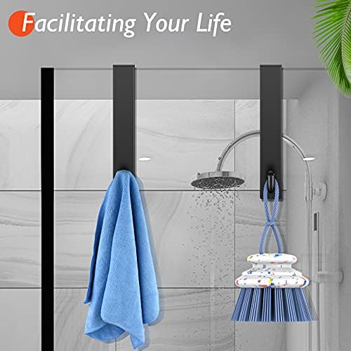 Sturdy 2-Pack Space-Saving Extendable Towel Racks for Bathroom Frameless Glass