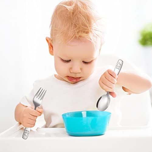 Pimoys 6-Piece Toddler Flatware Set Stainless Steel Silverware for Kids