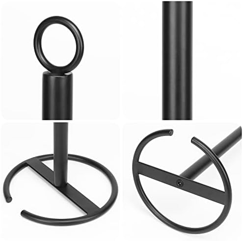 Sturdy Free-Standing Toilet Paper Holder Stand Black Matte