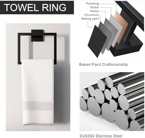 Sturdy 5-Piece Bathroom Accessory Set for Home Use