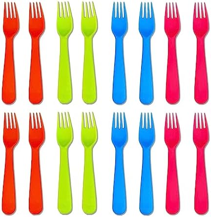 Jawbush 16Pcs Plastic Kids Forks