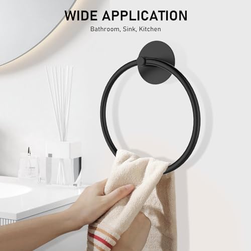 SetSail 304 Stainless Steel Towel Holder Matte Black Bathroom Kitchen
