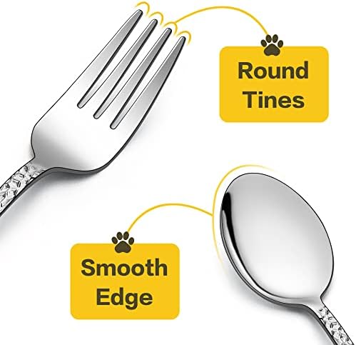 LIANYU Kids Silverware Set Unique Design Compact Storage