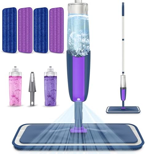 Long-Lasting Microfiber Spray Mop for Wood Floors