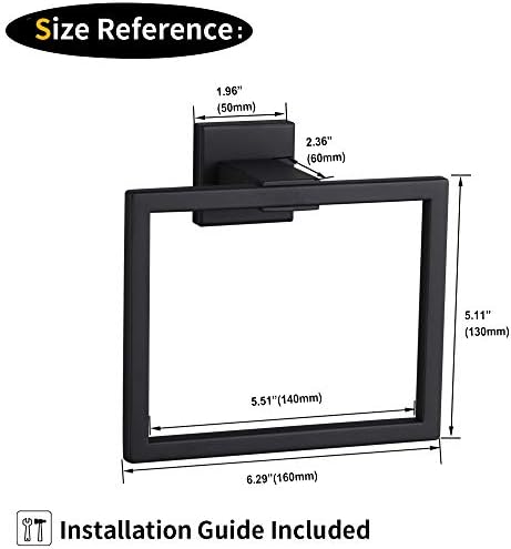 Modern Black Stainless Steel Towel Holder
