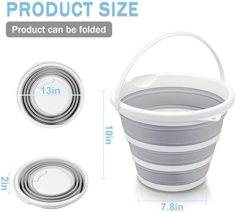 Perfect for Storage and Use - 2-Pack 10L Collapsible Buckets
