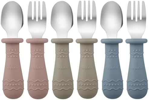 PandaEar Toddler 6-Piece Flatware Set Dishwasher Safe Safe for Kids