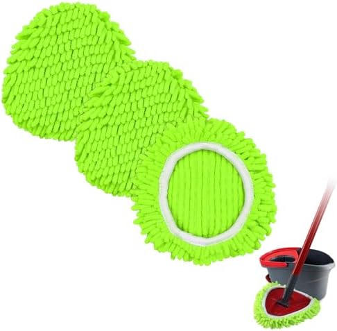 O-Cedar Spin Mop Heaps Trio - Microfiber Chenille Mop Replacement Set 3-Pack