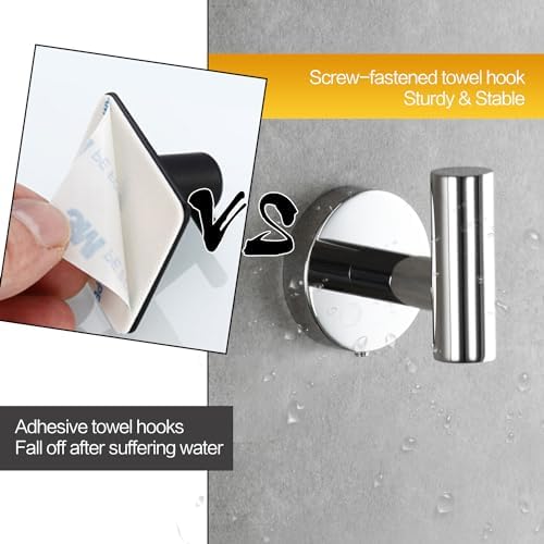Sturdy towel hooks for Bathroom Kitchen Use