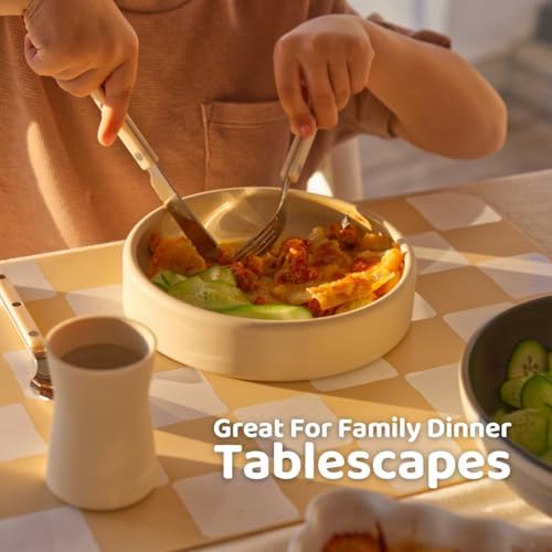 Stainless Steel Flatware Set with Bamboo Organizer for Kids