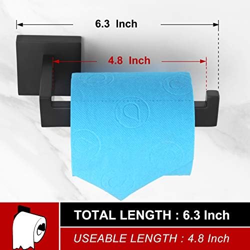 Sturdied Black Toilet Paper Holder STEMmasked Dimensions Mat