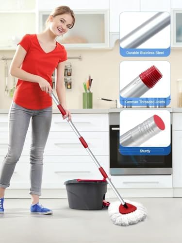 4-Pack of Microfiber Mop Heads for O-Cedar EasyWring Mops