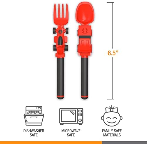 Dinneractive Race Car Utensil Set for Kids