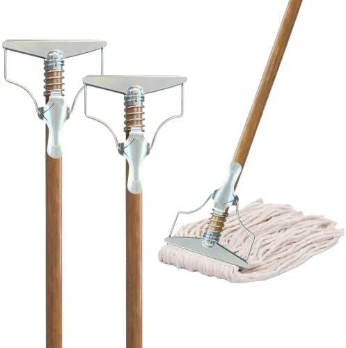 59-inch Industrial Mop Steel Head with Wooden Handle