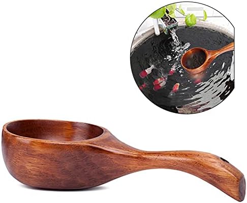 Portable Solid Wood Thickened Spoon for Kitchen Bathroom Solid Feeding