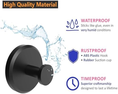 Sleek 2-Piece Suction Cup Hooks