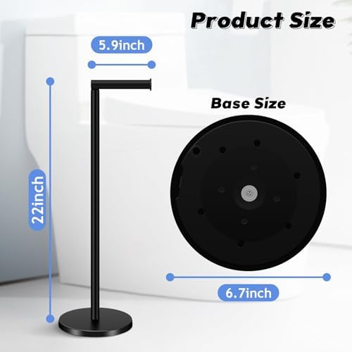 TACGEA Space-Saving toilet paper holder stainless steel 4 rolls Matte Black