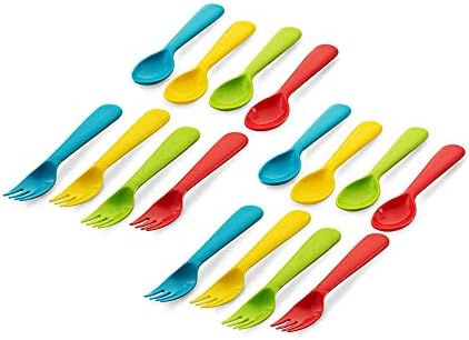 16-Piece Toddler Flatware Set BPA-Free Safe and Dishwasher-Safe