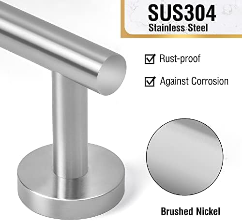 HITSLAM Brushed Nickel 257-Inch Wall-Mounted Towel Bar for Bathroom