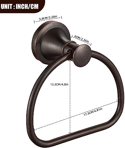 WOLIBEER Bronze Half-Round Towel Holder