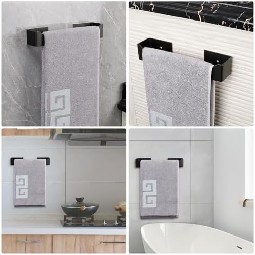 NearMoon Self Adhesive Hand Towel Holder Stainless Steel Wall-Mounted Towel Bar