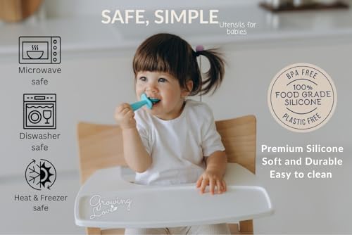Growing Love Self-Feeding Pre-Spoons for 6 Months SiliconePediatric nurse designed