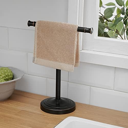 RUMOSE 13-Inch Oil Rubbed Bronze Towel Stand Space-Saving Towel Holder